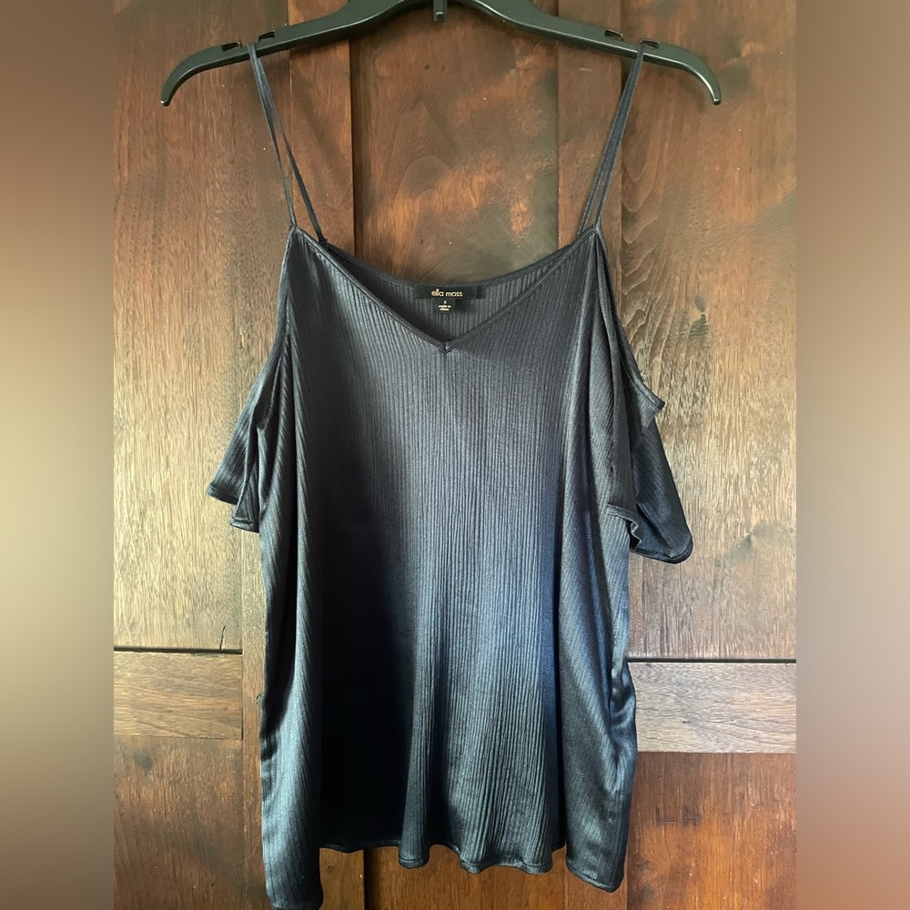 Ella Moss Navy 70%Silk/30%Cotton Blouse